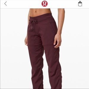 Maroon/Burgundy Lululemon Dance Studio Pants